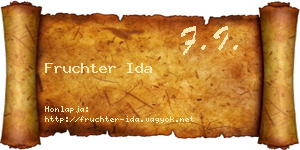 Fruchter Ida névjegykártya